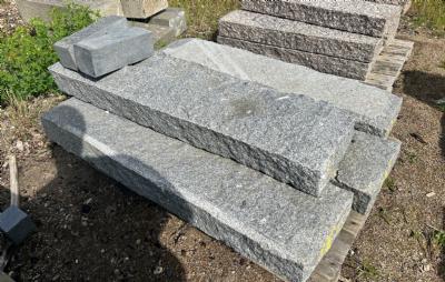 salg af 4 stk kantsten blå porto