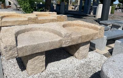 salg af Gul granit parkbænk med to sæder