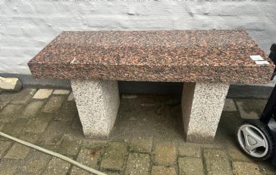 salg af Bænk rød med poleret sæde