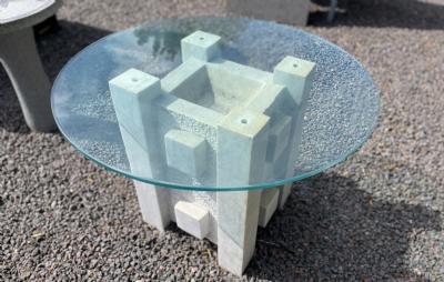 salg af Bord hvid marmor med glasplade