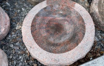 salg af Fuglebad rund poleret skål