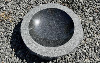 salg af Fuglebad sort med poleret skål