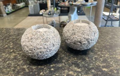 salg af Fyrfad appelsin grå granit