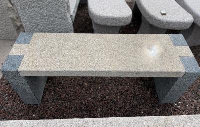 salg af Havebænk Nikolaj gul/gråsort granit