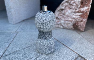 salg af Olielampe høj oval gråsort