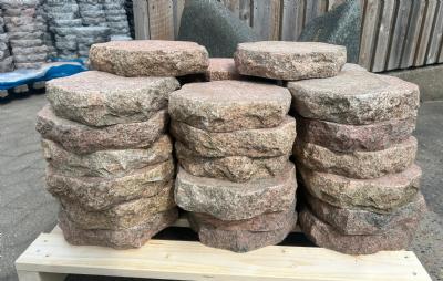 salg af Trædesten rød indisk granit